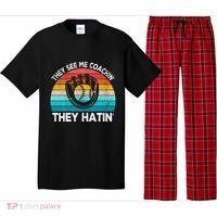 They See Me Coachin Softball Coach Softball Team Coach Pajama Set thumb 0