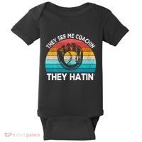 They See Me Coachin Softball Coach Softball Team Coach Baby Bodysuit thumb 0
