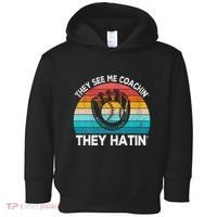 They See Me Coachin Softball Coach Softball Team Coach Toddler Hoodie thumb 0