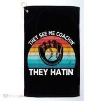 They See Me Coachin Softball Coach Softball Team Coach Golf Towel thumb 0