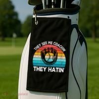 They See Me Coachin Softball Coach Softball Team Coach Golf Towel thumb 2
