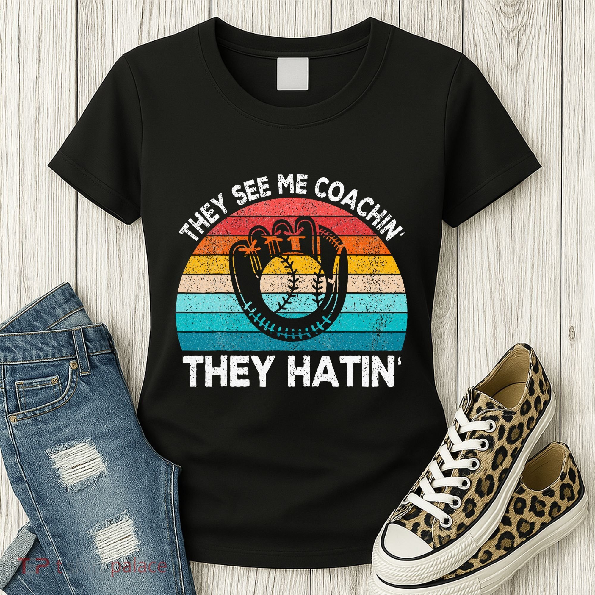 They See Me Coachin Softball Coach Softball Team Coach Women's T-Shirt