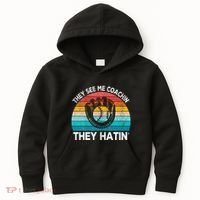 They See Me Coachin Softball Coach Softball Team Coach Kids Hoodie thumb 0