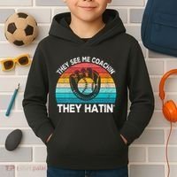 They See Me Coachin Softball Coach Softball Team Coach Kids Hoodie thumb 2