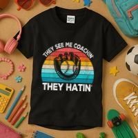 They See Me Coachin Softball Coach Softball Team Coach Kids T-Shirt thumb 3