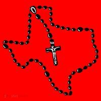 Texas State Map Catholic Rosary Santa Hat thumb 1