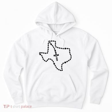 Texas State Map Catholic Rosary Hoodie