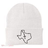 Texas State Map Catholic Rosary Beanie thumb 0