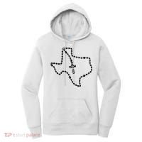 Texas State Map Catholic Rosary Women's Hoodie thumb 0