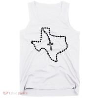 Texas State Map Catholic Rosary Tank Top thumb 0