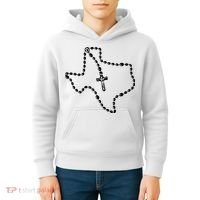 Texas State Map Catholic Rosary Kids Hoodie thumb 4