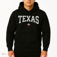 Texas State Map Flag Distressed Hoodie thumb 2