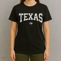 Texas State Map Flag Distressed T-Shirt thumb 4
