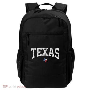 Texas State Map Flag Distressed Backpack