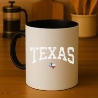 Texas State Map Flag Distressed Coffee Mug thumb 4