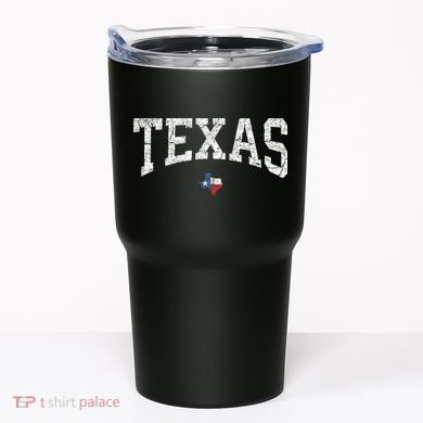 Texas State Map Flag Distressed Tumbler