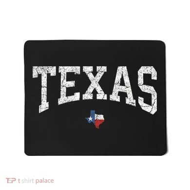 Texas State Map Flag Distressed Mousepad