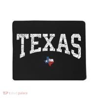 Texas State Map Flag Distressed Mousepad thumb 0