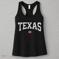 Texas State Map Flag Distressed Women's Tank Top thumb 3