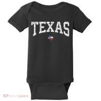 Texas State Map Flag Distressed Baby Bodysuit thumb 0