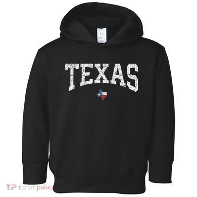 Texas State Map Flag Distressed Toddler Hoodie