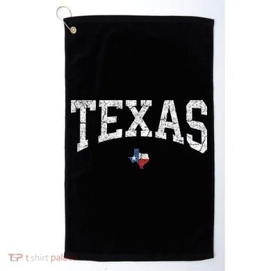 Texas State Map Flag Distressed Golf Towel