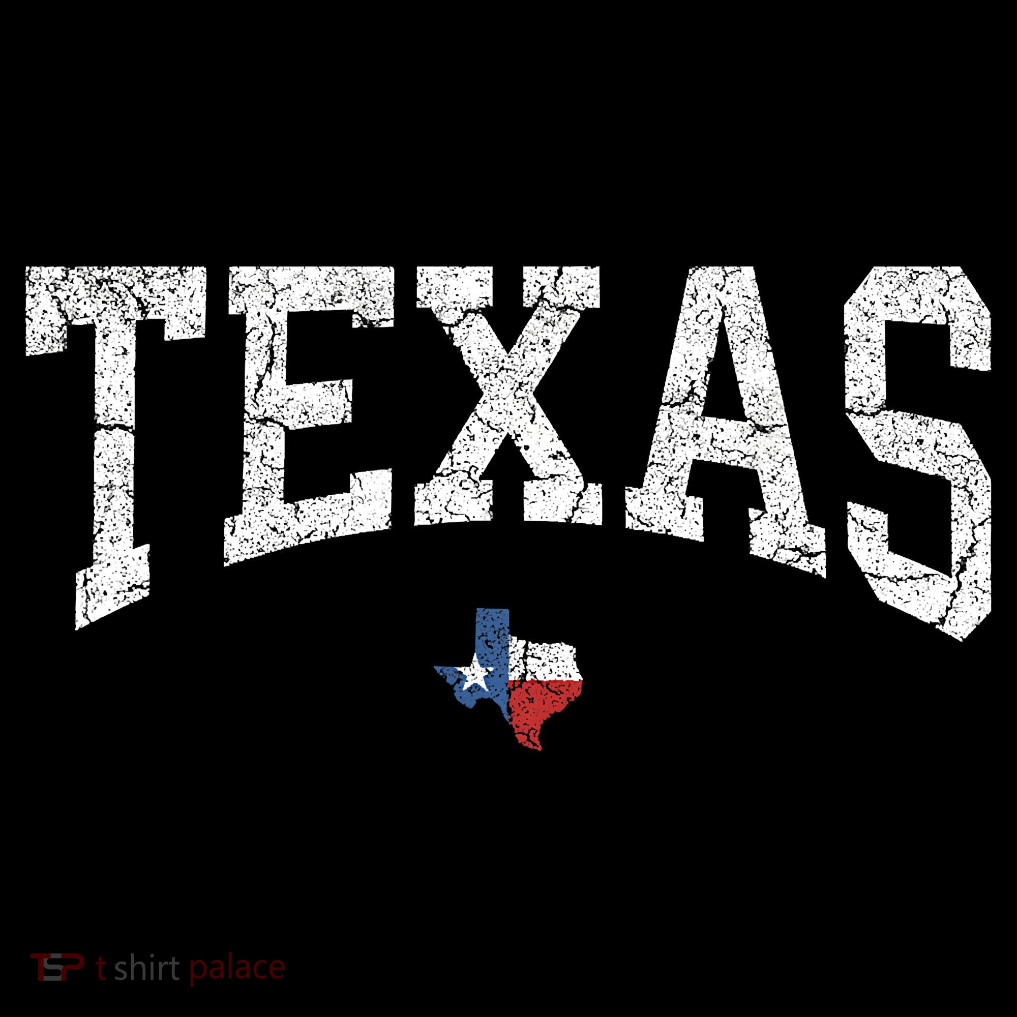 Texas State Map Flag Distressed Women's Long Sleeve Shirt