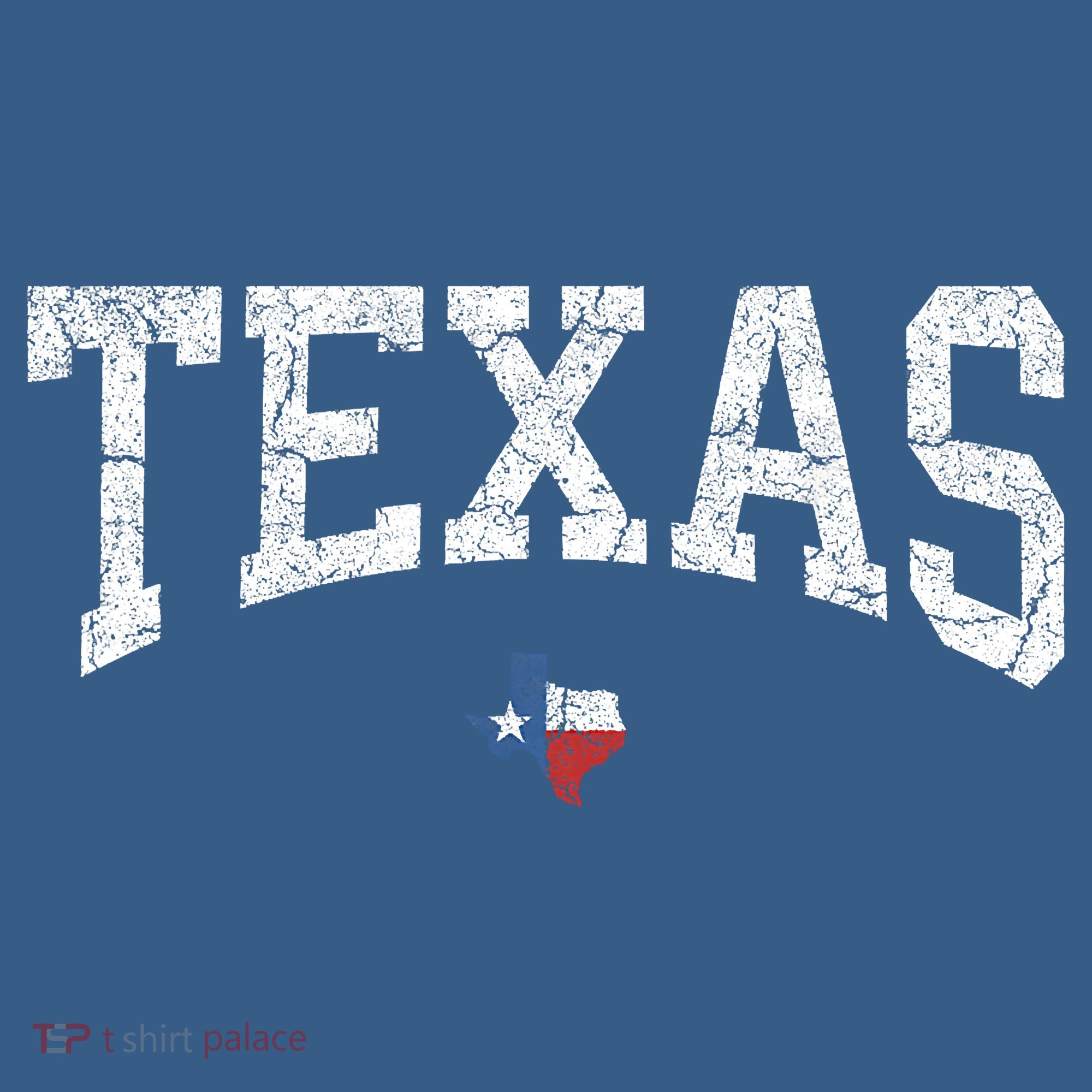 Texas State Map Flag Distressed Women's Sweatshirt