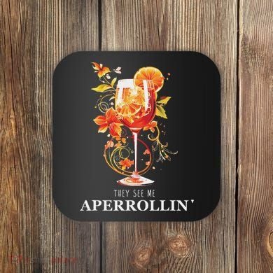 They See Me Aperrollin Outfit Spritz Summer Cocktail Design Coaster