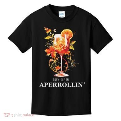 They See Me Aperrollin Outfit Spritz Summer Cocktail Design Kids T-Shirt