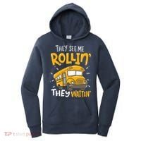 They See Me Rollin' They Waiting' Funny School Bus Driver Women's Hoodie thumb 0
