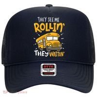They See Me Rollin' They Waiting' Funny School Bus Driver Hat thumb 0