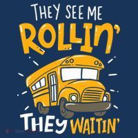 They See Me Rollin' They Waiting' Funny School Bus Driver Visor thumb 3