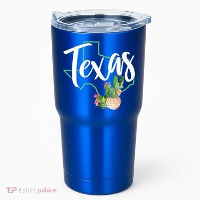 Texas State Map Pride Cactus Vintage Texas Gift Tumbler