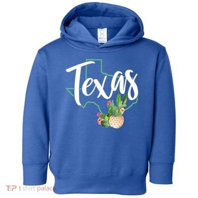 Texas State Map Pride Cactus Vintage Texas Gift Toddler Hoodie