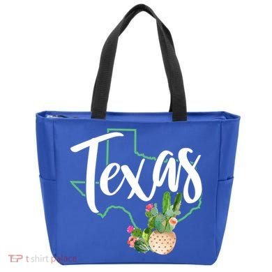 Texas State Map Pride Cactus Vintage Texas Gift Tote Bag