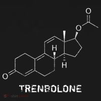 Trenbolone Steroid Molecule Hardcore Bodybuilding Short Acrylic Beanie thumb 2