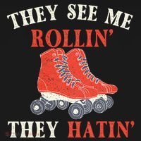 They See Me Rollin They Hatin Roller Skating Skate Skater Baby Bodysuit thumb 2