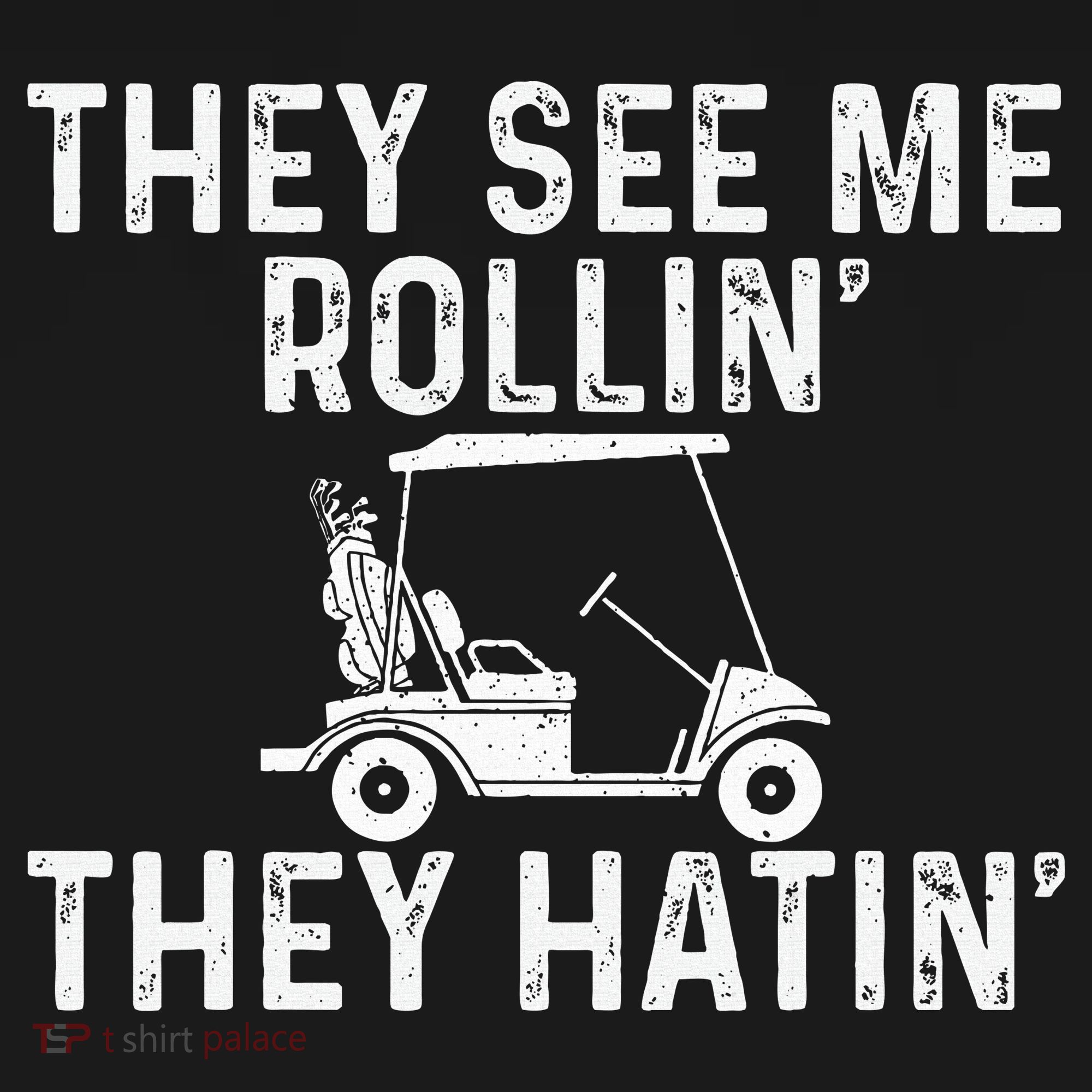 They See Me Rollin' They Hatin' Golfer Golf Golfing Lover Apron