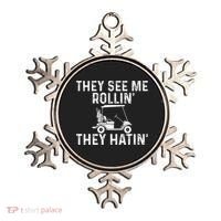 They See Me Rollin' They Hatin' Golfer Golf Golfing Lover Ornament thumb 0