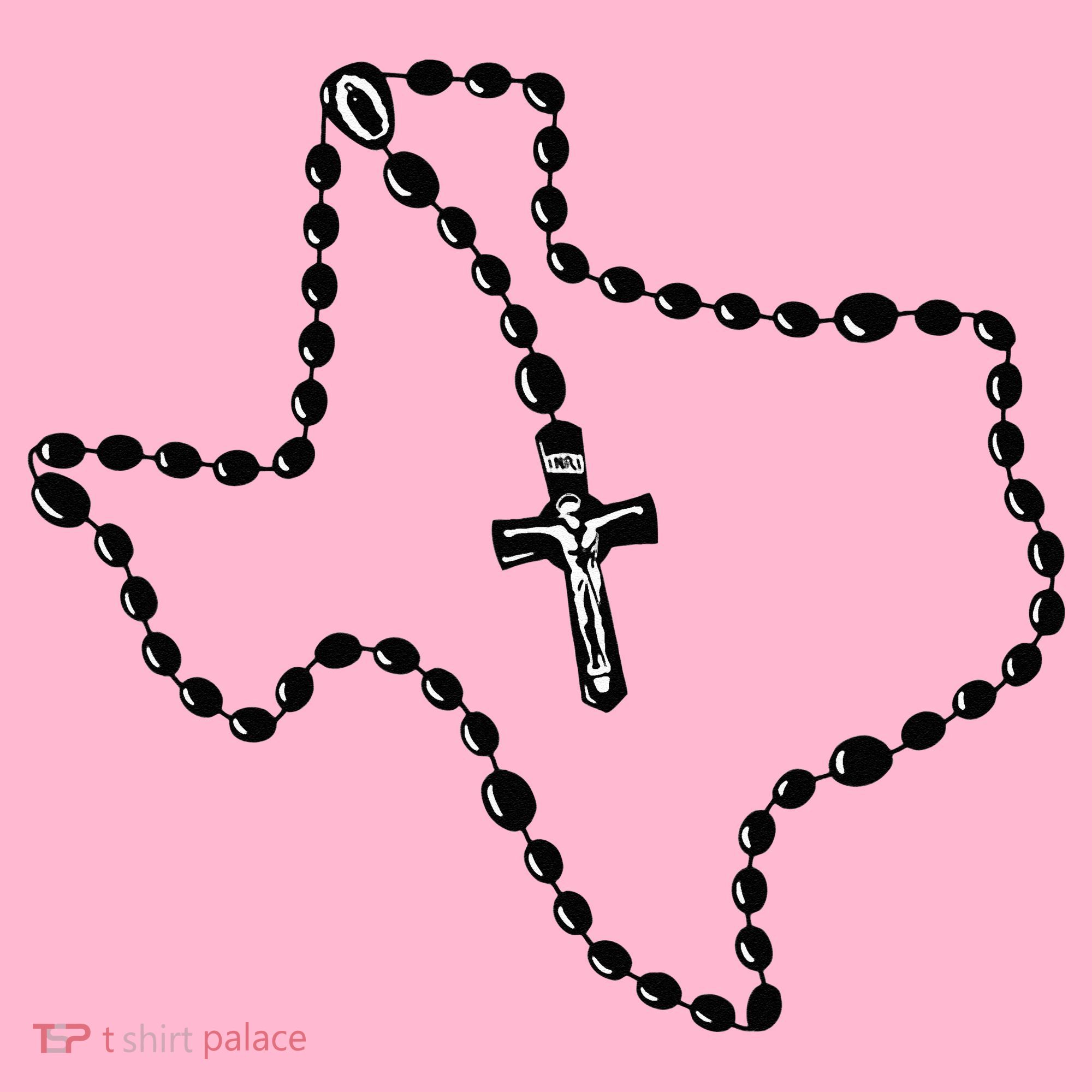 Texas State Map Catholic Rosary Coaster