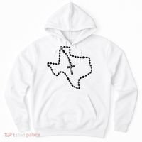 Texas State Map Catholic Rosary Hoodie thumb 0