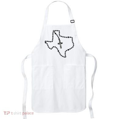 Texas State Map Catholic Rosary Apron
