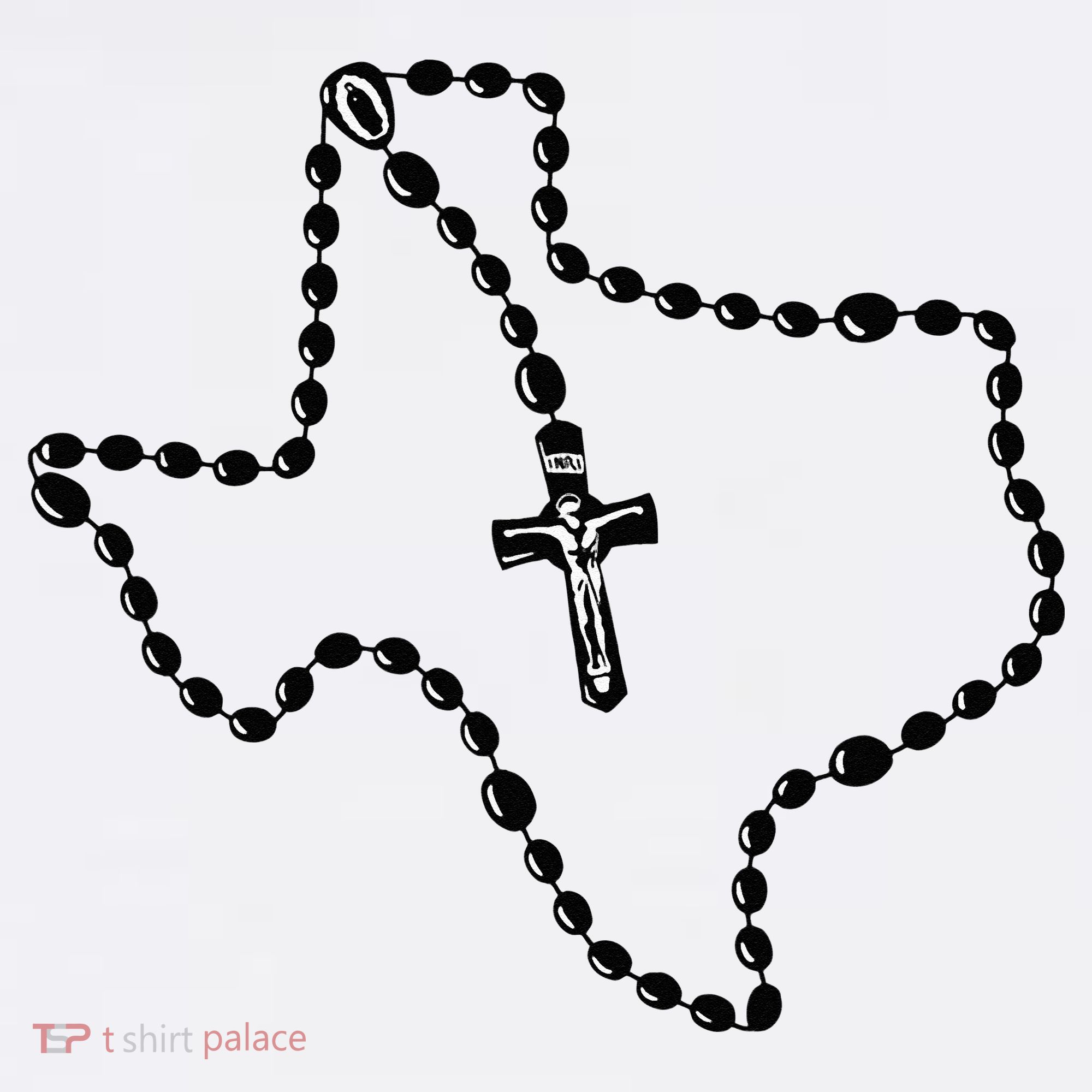 Texas State Map Catholic Rosary Apron