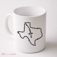 Texas State Map Catholic Rosary Coffee Mug thumb 0
