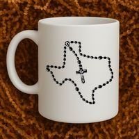 Texas State Map Catholic Rosary Coffee Mug thumb 2
