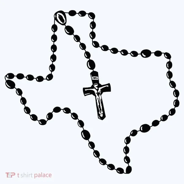 Texas State Map Catholic Rosary Tumbler