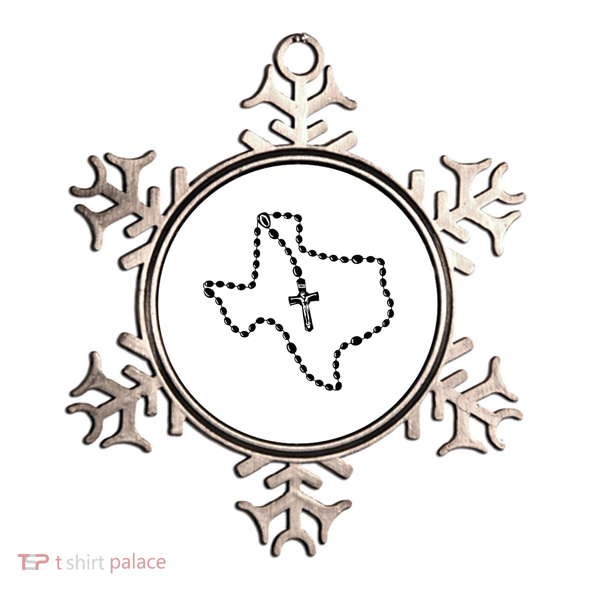 Texas State Map Catholic Rosary Ornament