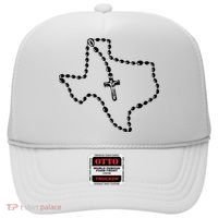 Texas State Map Catholic Rosary Hat thumb 0