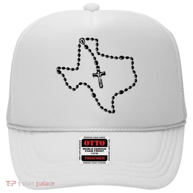 Texas State Map Catholic Rosary Hat